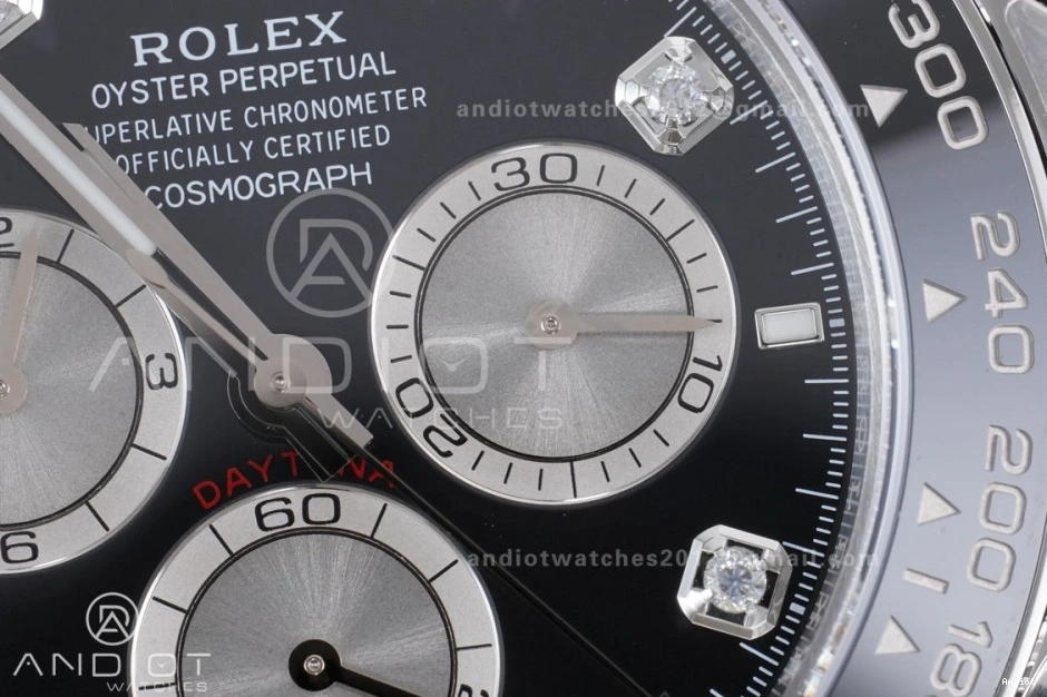 Oysterflex VS4131 (Weighted) Edition Silver Strap V2 VSF 126519 on 1:1 Daytona Black Best Dial Diamonds 0127